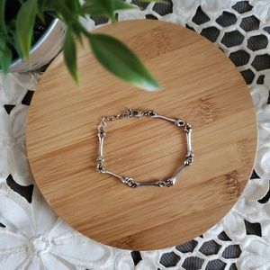 BONE BRACELET | Silver Toned Links